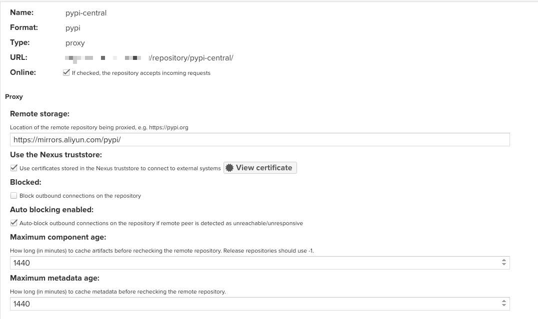 nexus 搭建python私服：私有pip组件库